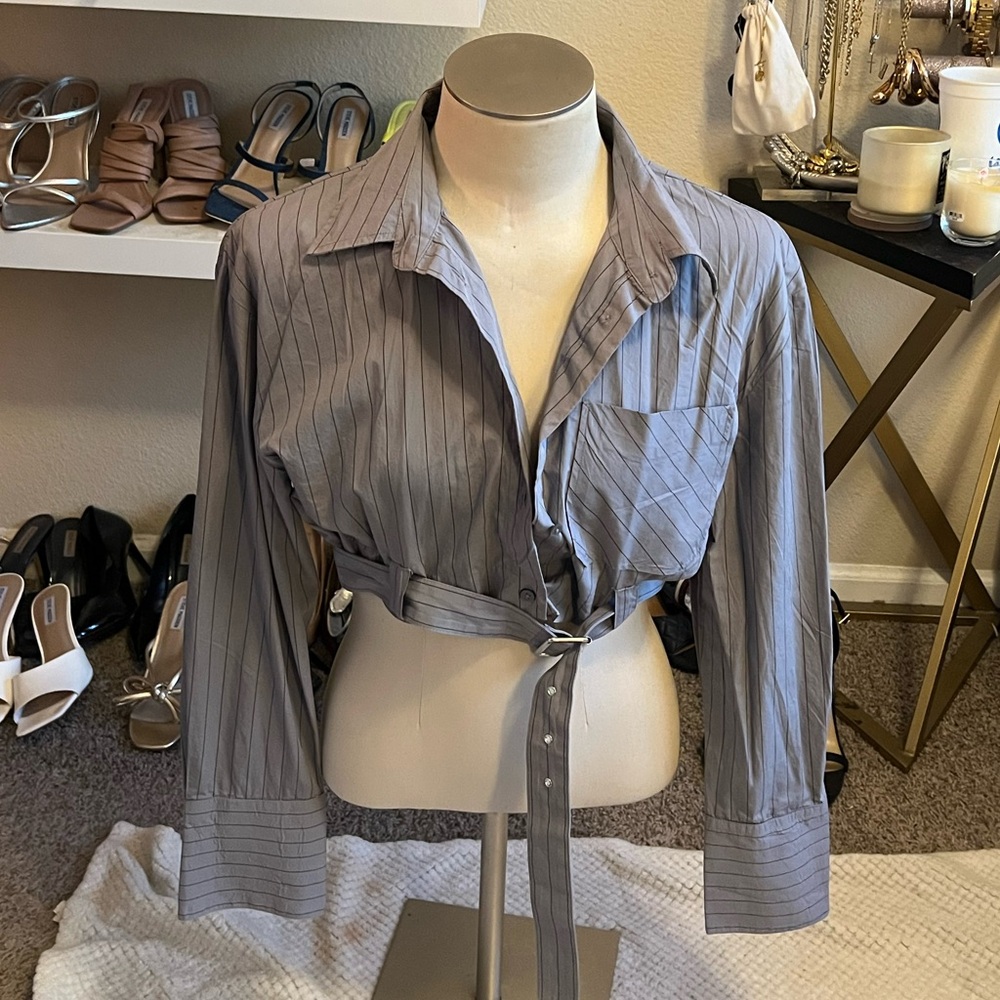 Zara belted crop top